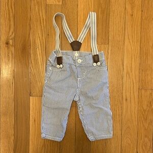 Baby Seersucker Pants with Suspenders